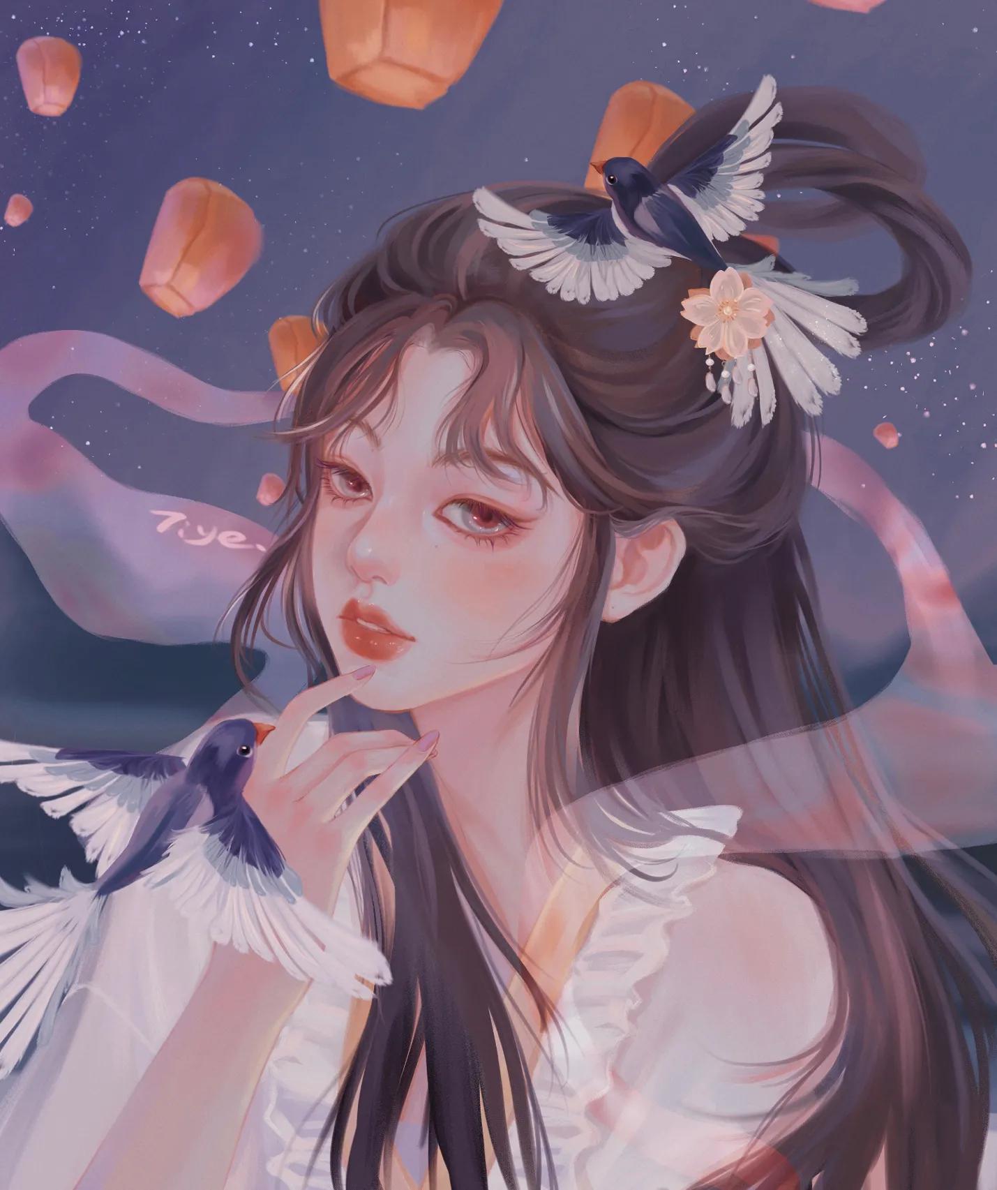 微信头像动漫卡通唯美女生,微信头像图片女动漫可爱抖音