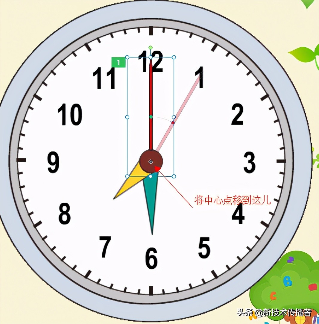 自制时钟分针时针秒针教具,三年级制作钟表时针分针和秒针