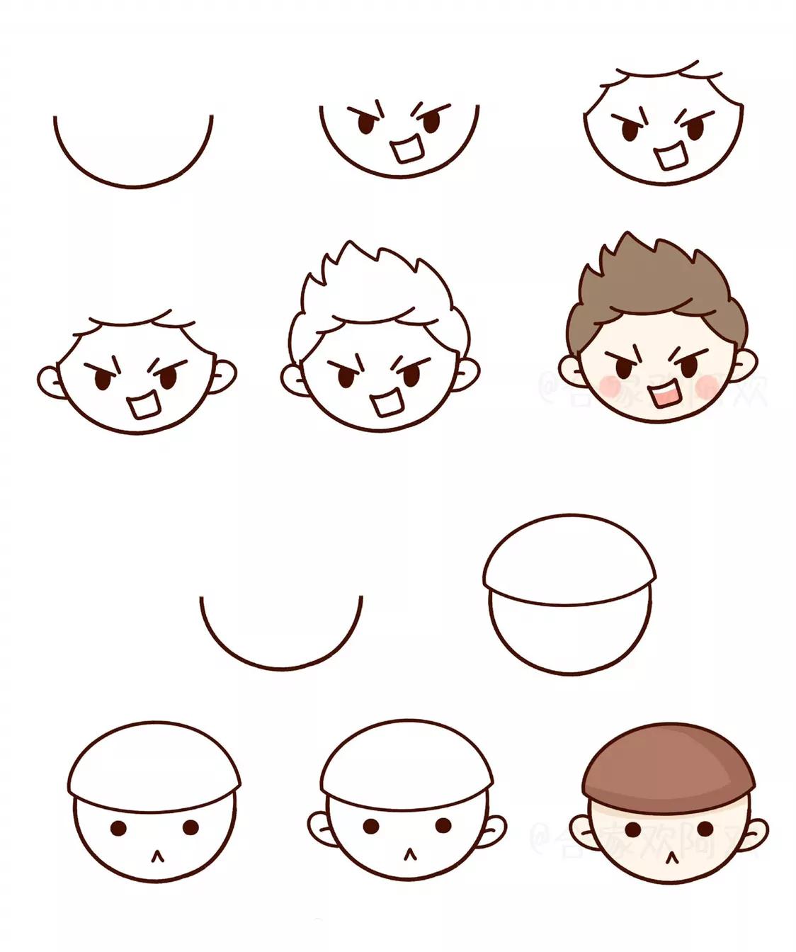 一群可爱小人简笔画,简单又可爱的小人简笔画