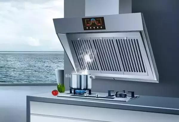 开放式厨房用欧派油烟机,欧派顶式抽油烟机