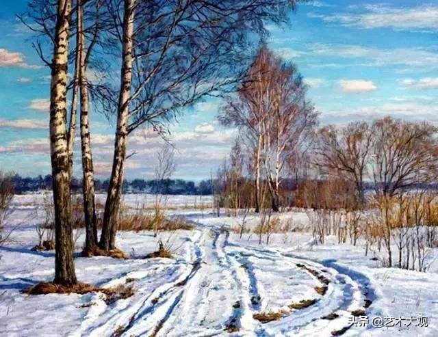最美的俄罗斯风景油画作品欣赏,寂静粗犷的俄罗斯风景油画欣赏