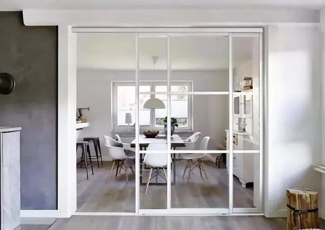 厨房门小安装哪种门好看,厨房玻璃子母门效果图