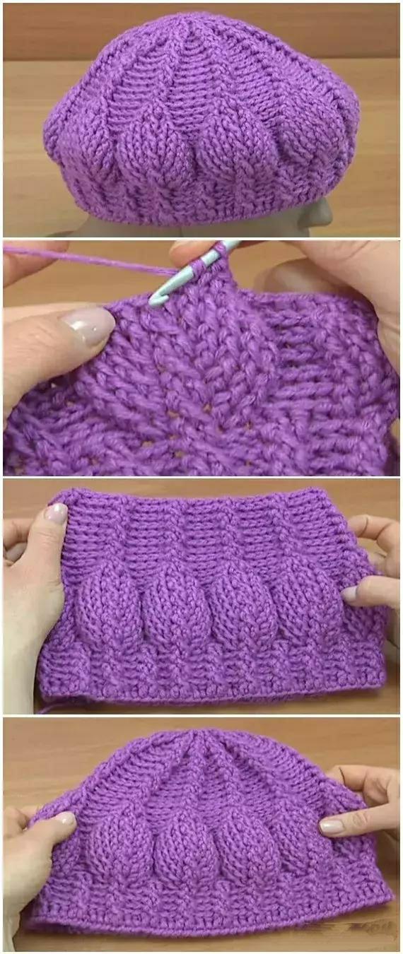 可爱又简单的毛线帽子,简单又漂亮的毛线帽子教程