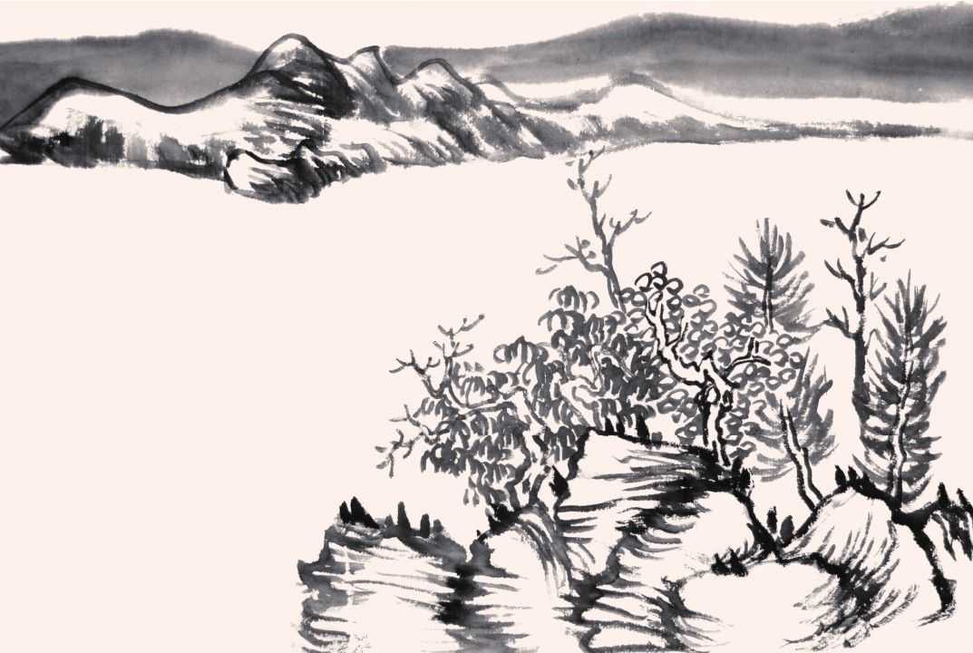 山水画教程水彩风景简单,山水画画水教学视频