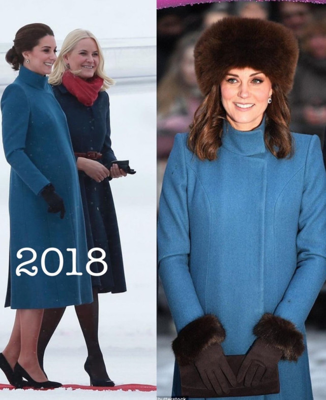 凯特威廉抵达爱丁堡，穿蓝色大衣，夫妻巧妙秀恩爱，获赠圣诞歌曲