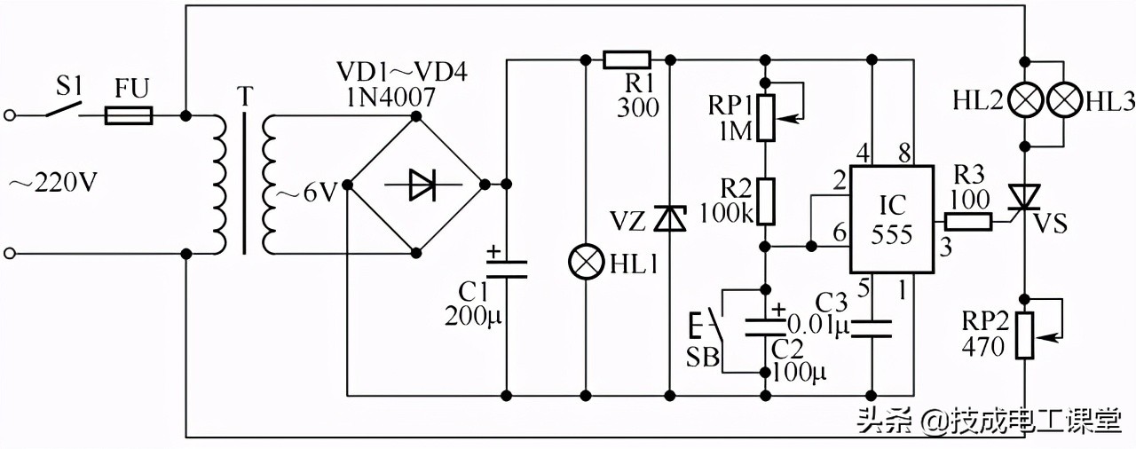 如何用三个开关控制灯的电路图,3个开关控制一盏灯接线方法