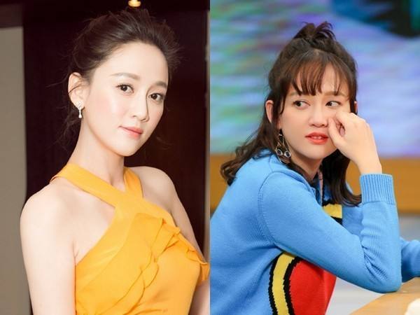 无刘海女明星长发发型,长脸型女星的无刘海发型