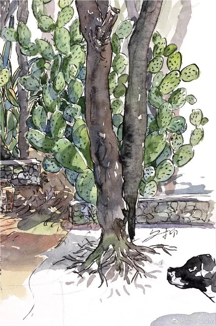 淡彩钢笔画技法,钢笔淡彩画基本知识