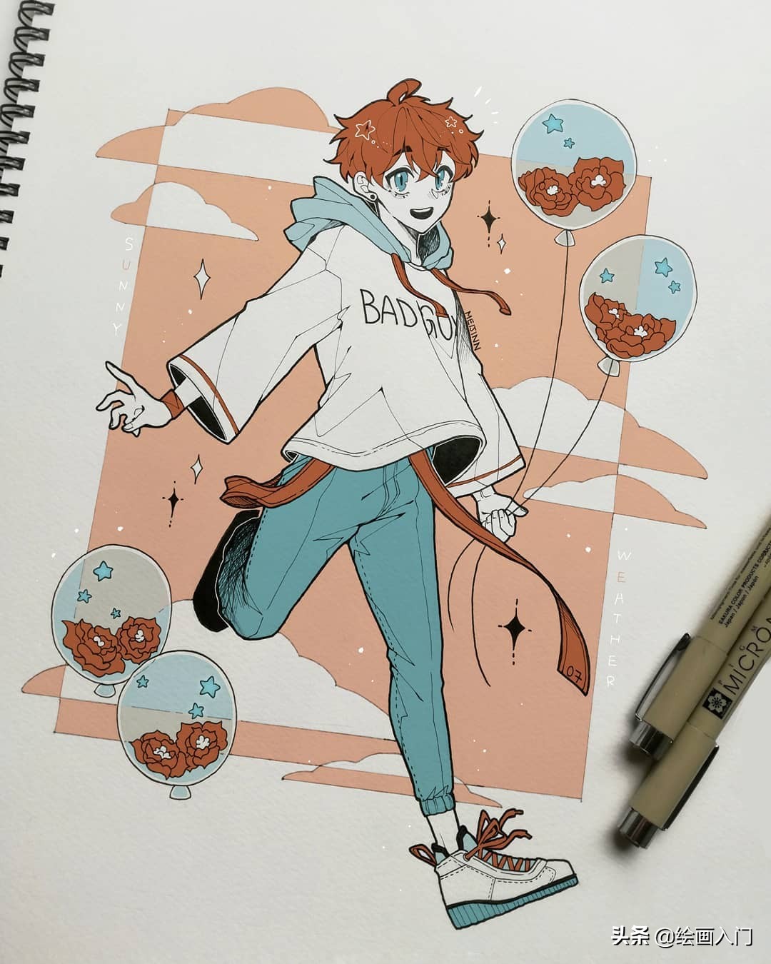 漫画人物手绘马克笔古装,漫画人物绘画作品马克笔