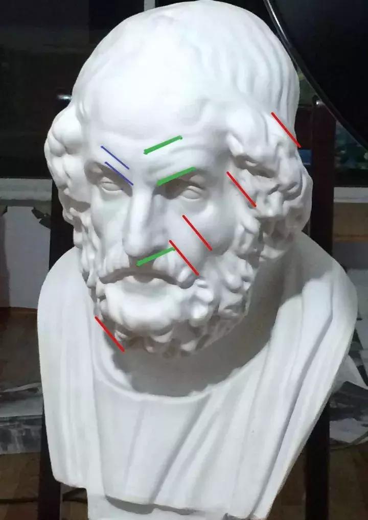 石膏像琴女素描步骤图,素描教程石膏像的步骤解析