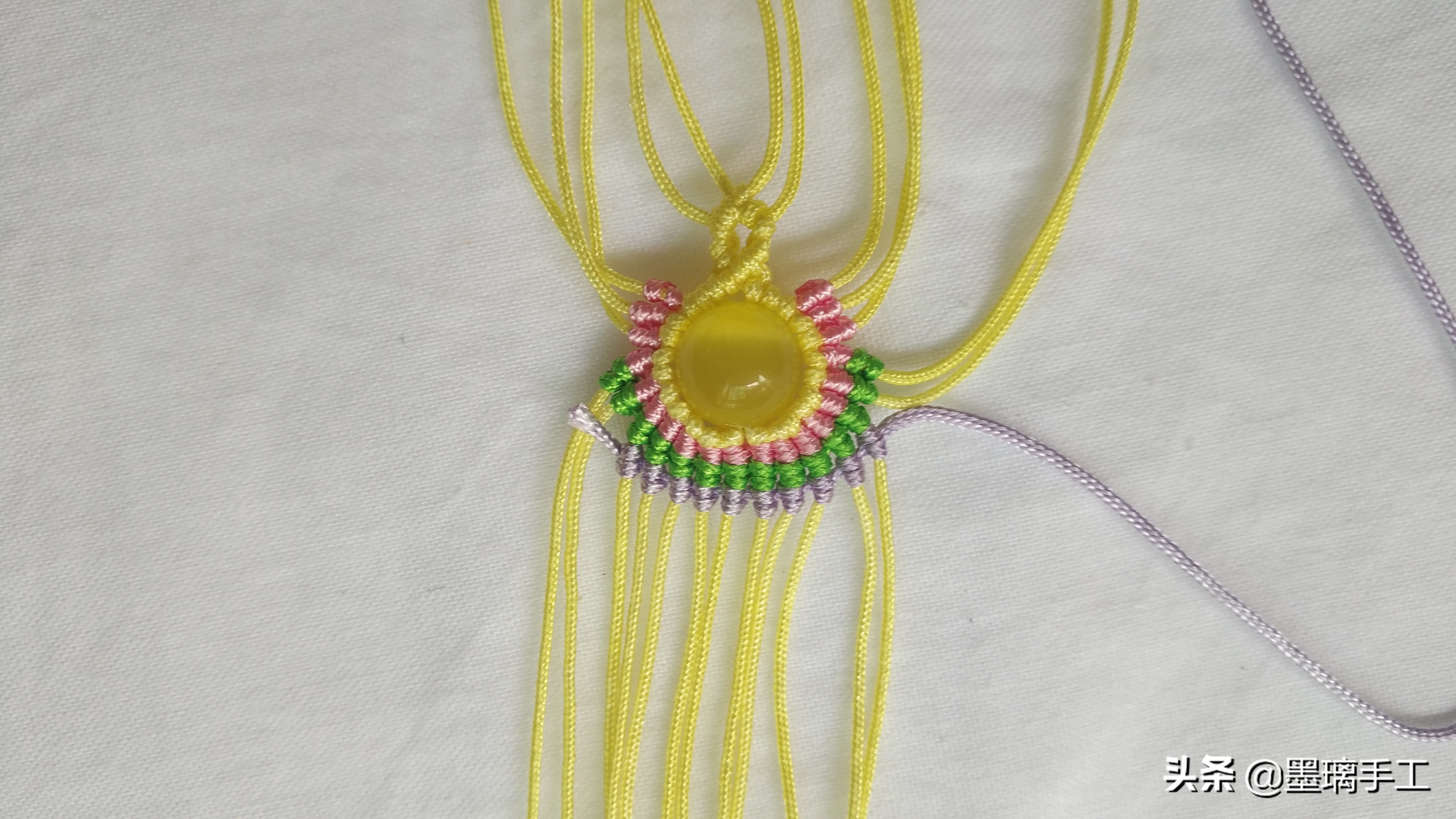 复古耳环编绳教程,简单北欧风手工编绳