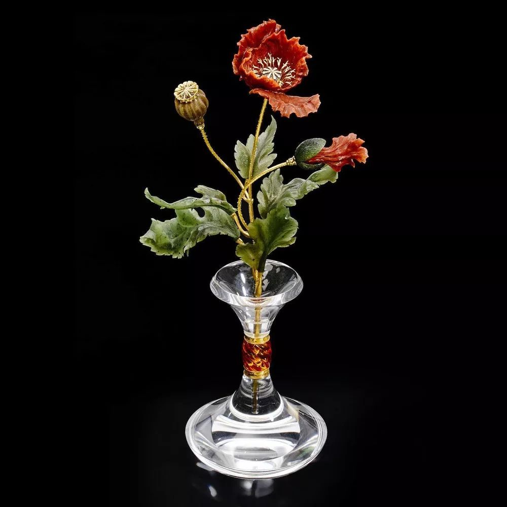 18K金高脚杯，钻石耳机，精湛珠宝艺术品，水晶奔马鹦鹉最神气