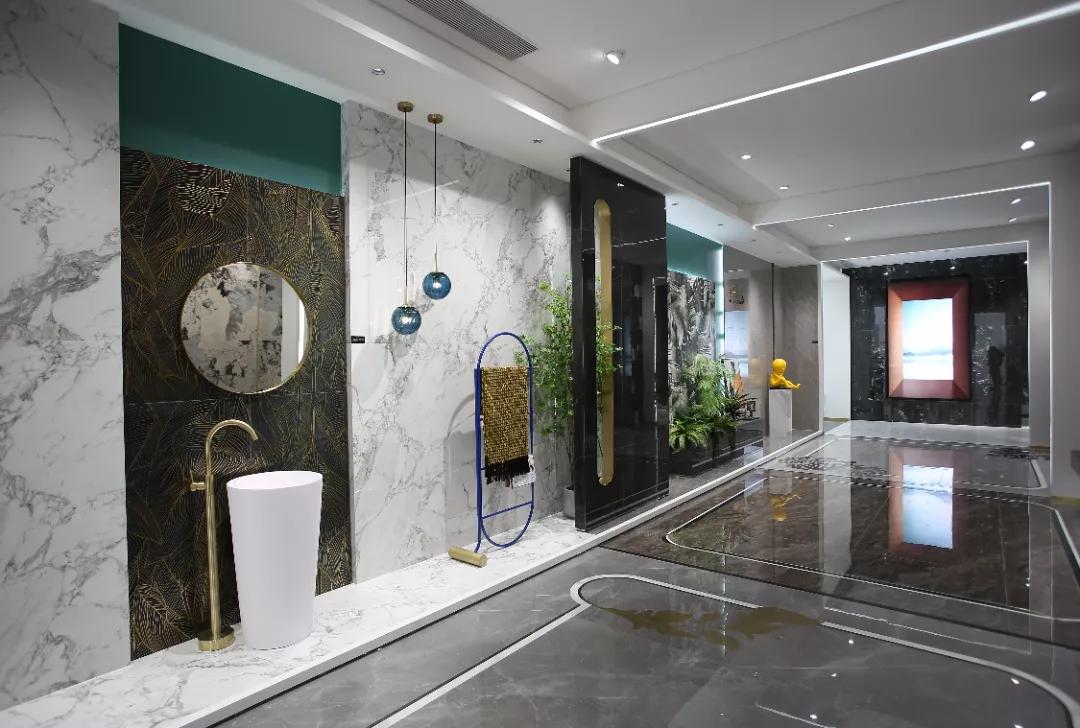 冠星王澜系列展厅效果,冠星王陶瓷佛山总部展厅