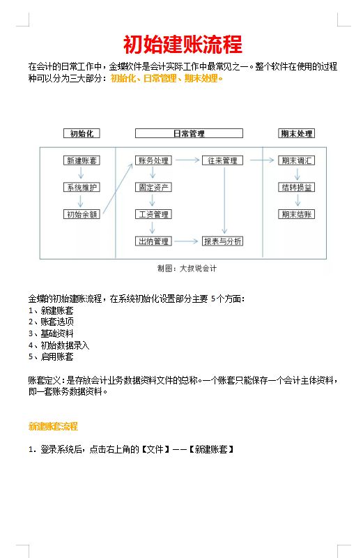 金蝶会计入门操作,金蝶财务新手入门教程