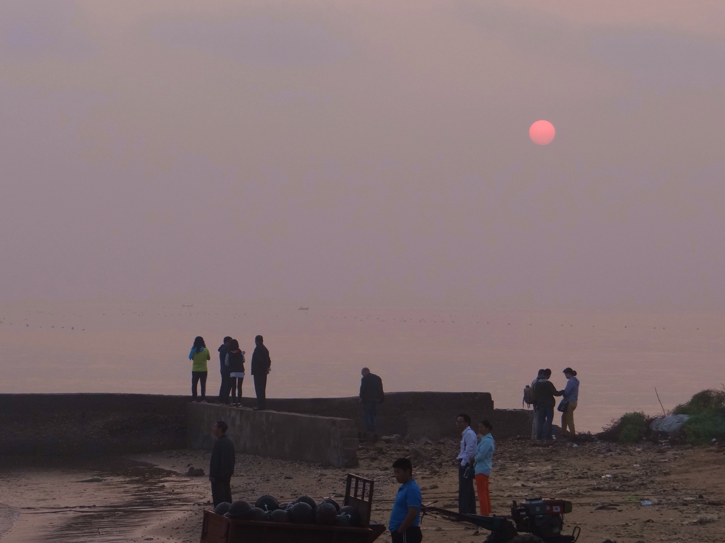 青岛鳌山湾日出,青岛蓝谷滨海公园日出