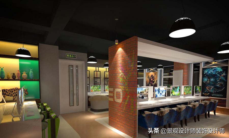 网咖设计效果图,网咖设计图哪找