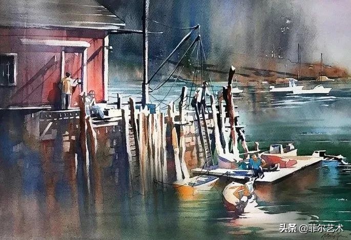水彩意境图片欣赏,水彩颜色丰富