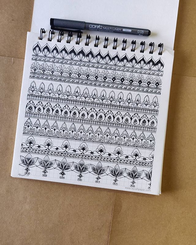 抽象曼陀罗艺术与可爱动物的创意结合:繁复精美,附绘画基础图案