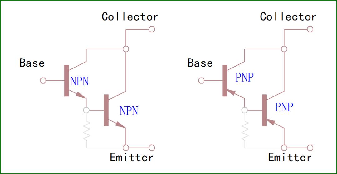 达林顿三极管模块,达林顿三极管六种接线图