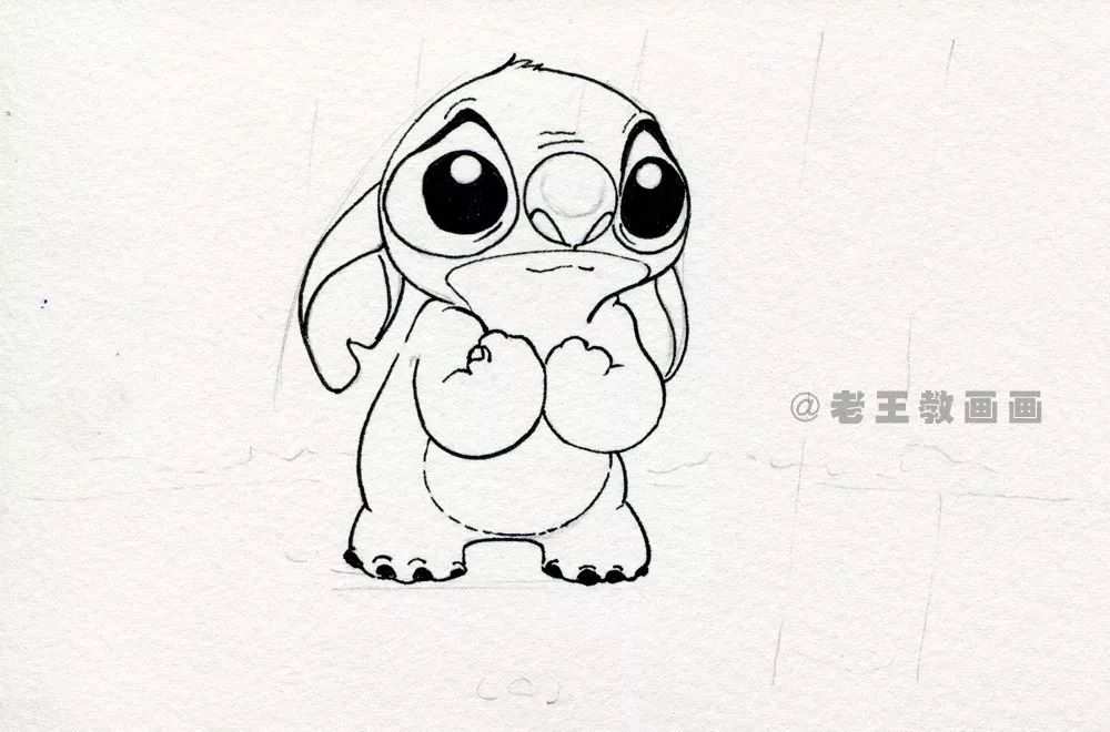 史迪仔坐着彩色简笔画,史迪仔简笔画教程