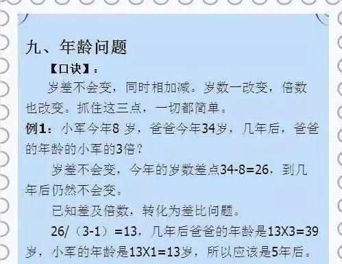 小学奥数九宫格秒解孩子记住口诀,小学必会奥数14个难题口诀
