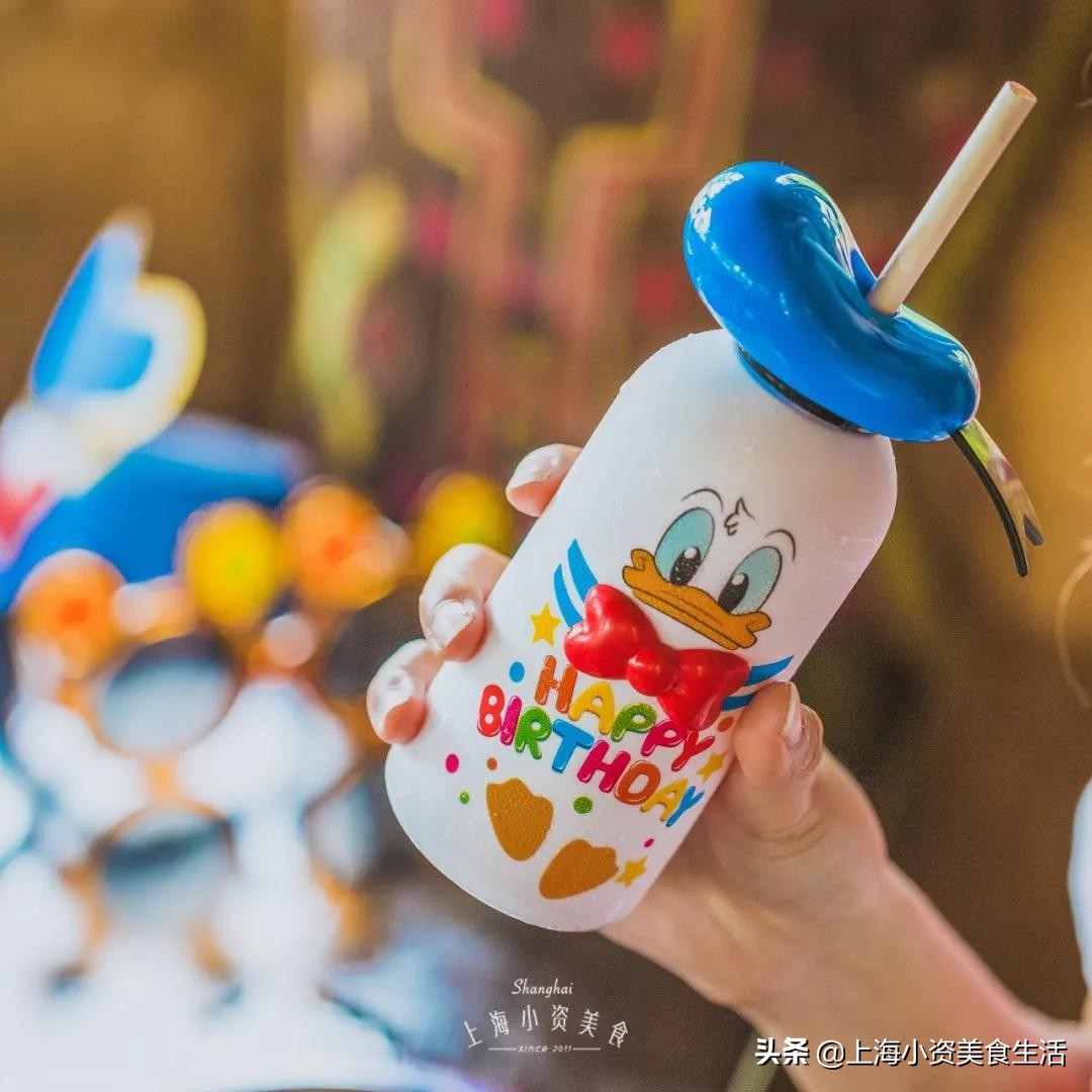 迪士尼蓝色奇奇蒂蒂吸管杯,迪士尼奇奇蒂蒂吸管