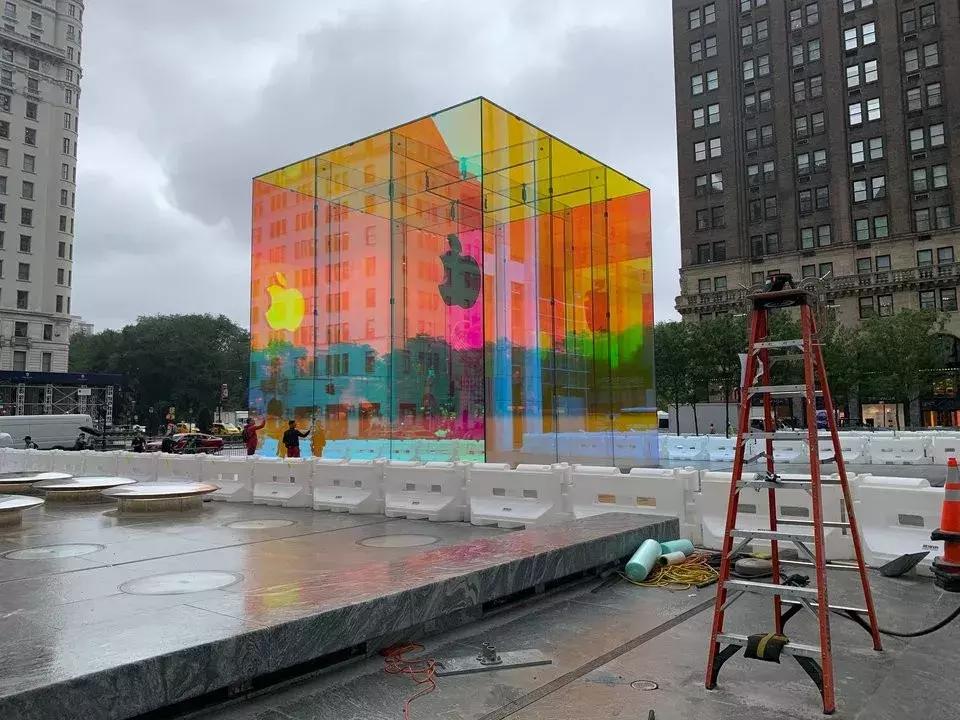 苹果店外立面效果图,苹果最大店面设计图