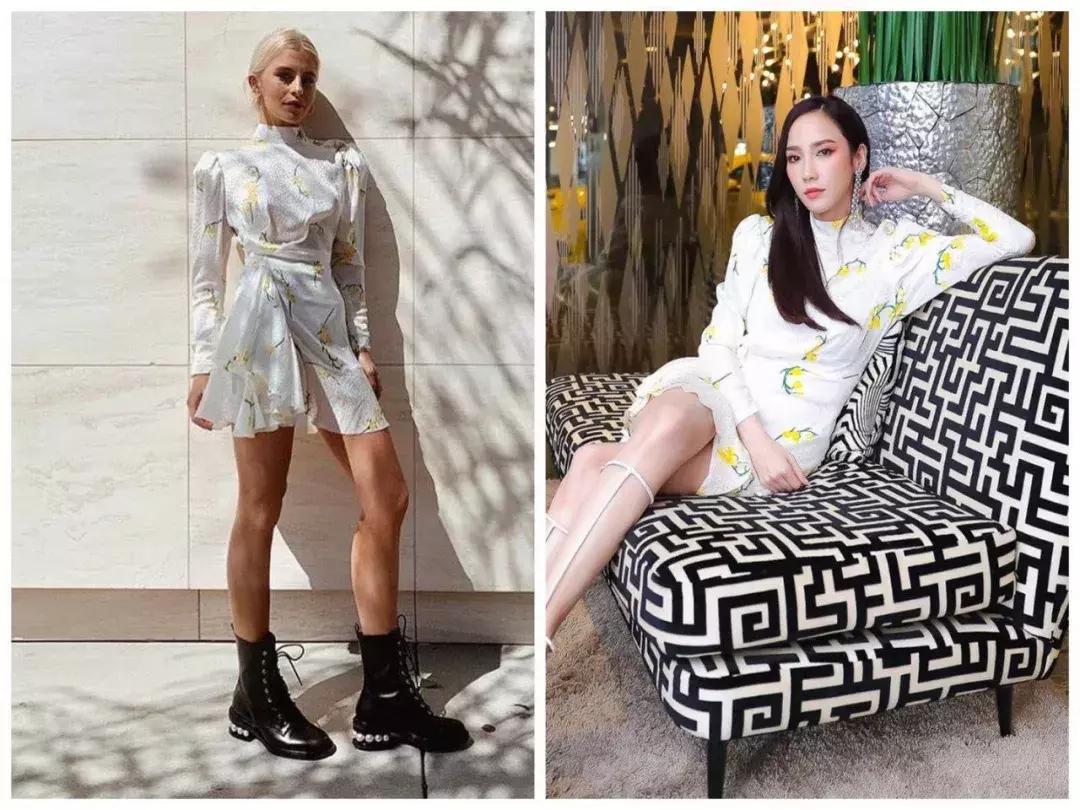 彩虹裙宣美同款,lisa时尚撞衫