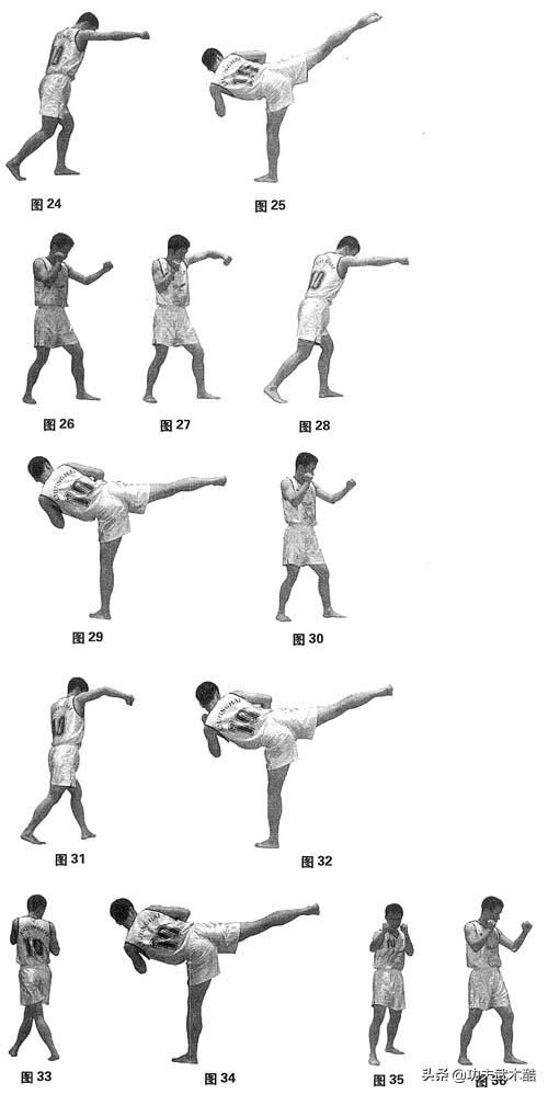 最适合散打初学者的20个组合动作,散打进攻技术内容有拳法