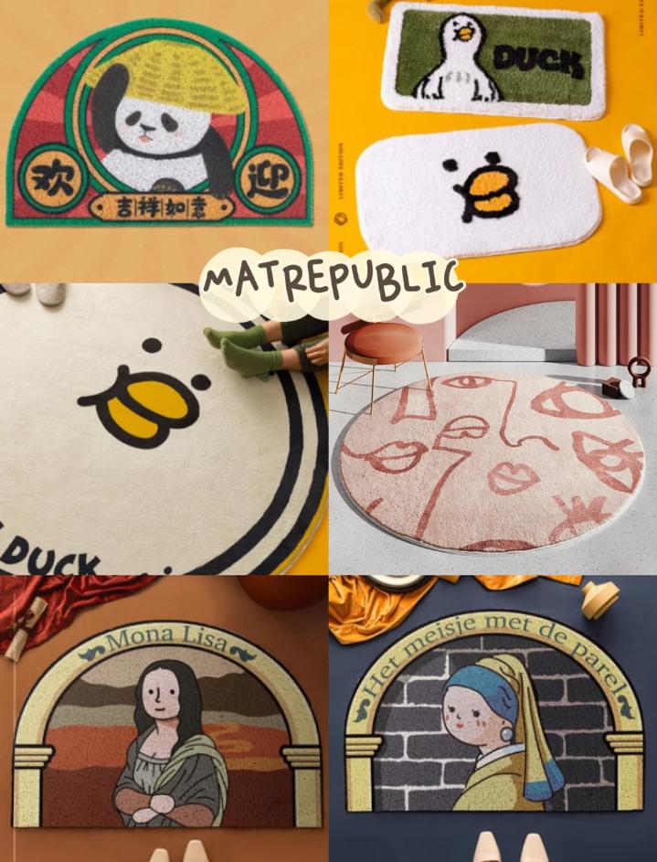 门口地垫可擦洗可爱,淋浴防滑地垫可爱