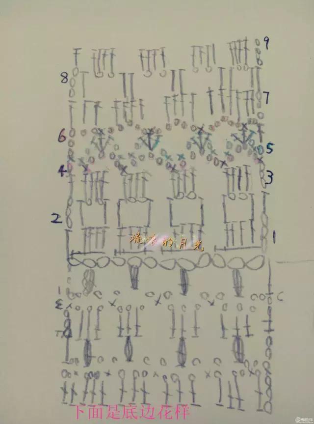 钩针编织女士连衣裙视频图解过程,郁金香钩针连衣裙图案图解