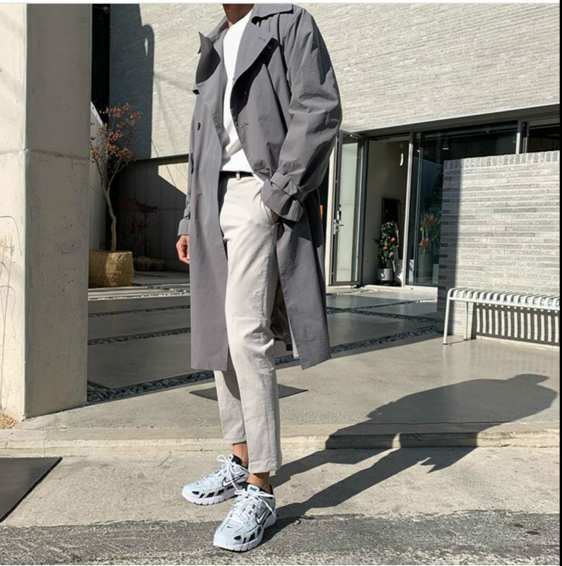 风衣穿搭法韩国,风衣穿法韩国