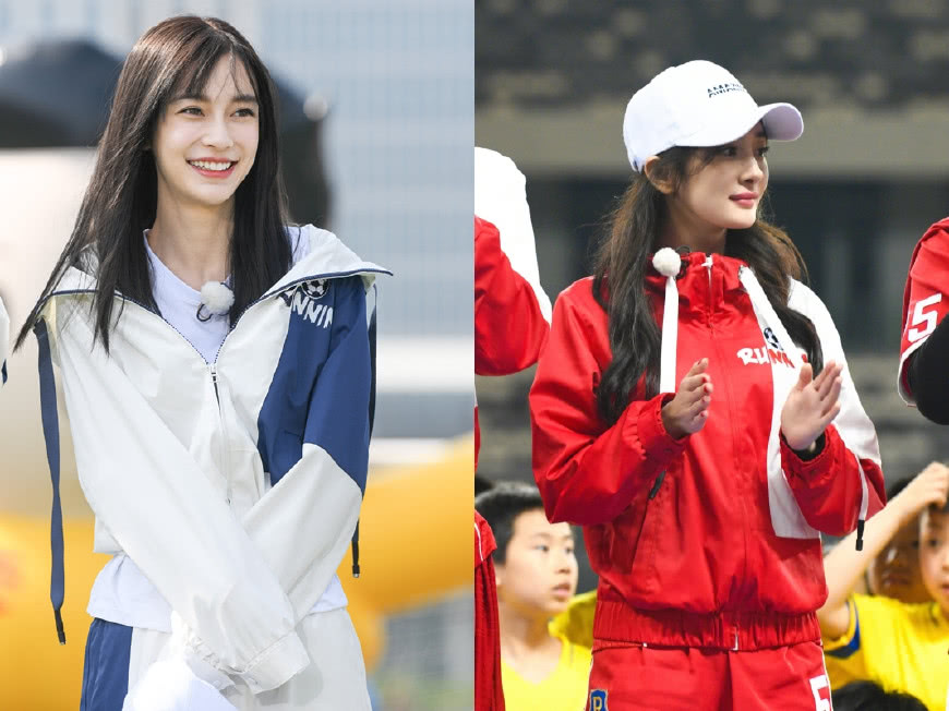 杨幂和baby同穿唯美星空裙,杨幂与杨颖同框运动鞋