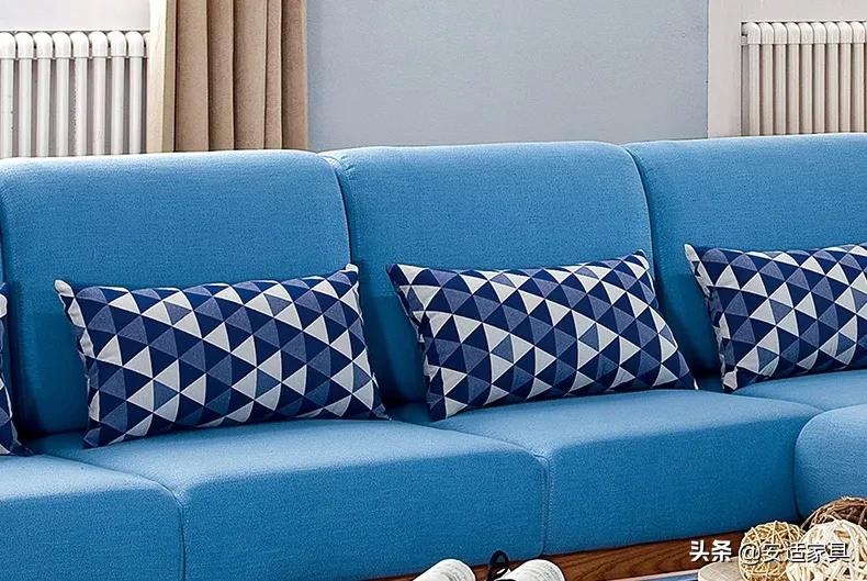 大户型北欧转角布艺沙发,转角布艺沙发小户型客厅