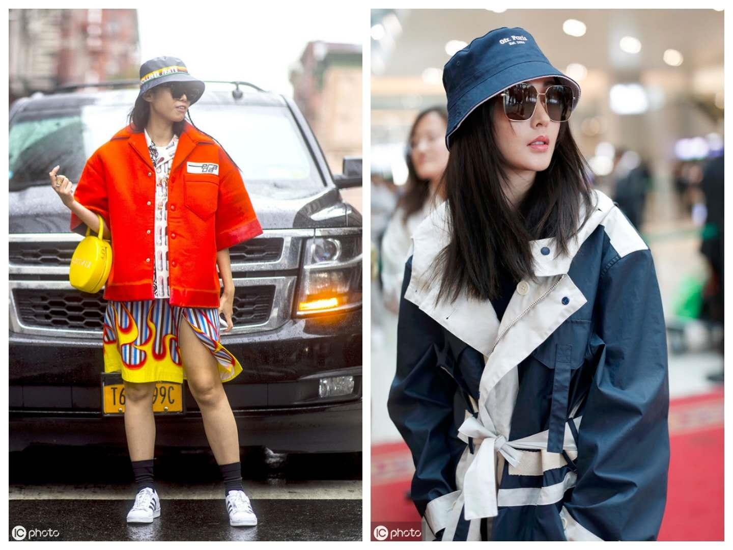 热巴同款防晒,热巴戴渔夫帽