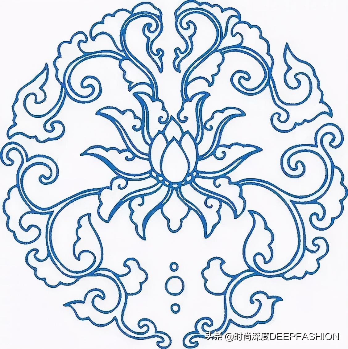 中国传统纹样“之”青花纹样