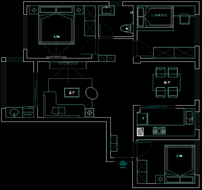90平方中间户型现代简约轻奢风格,合肥独特的小户型设计