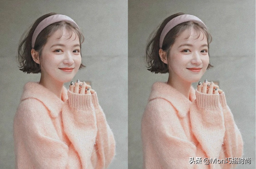 短发半扎发简单好看女生,夏天短发脸大的女生适合什么扎发