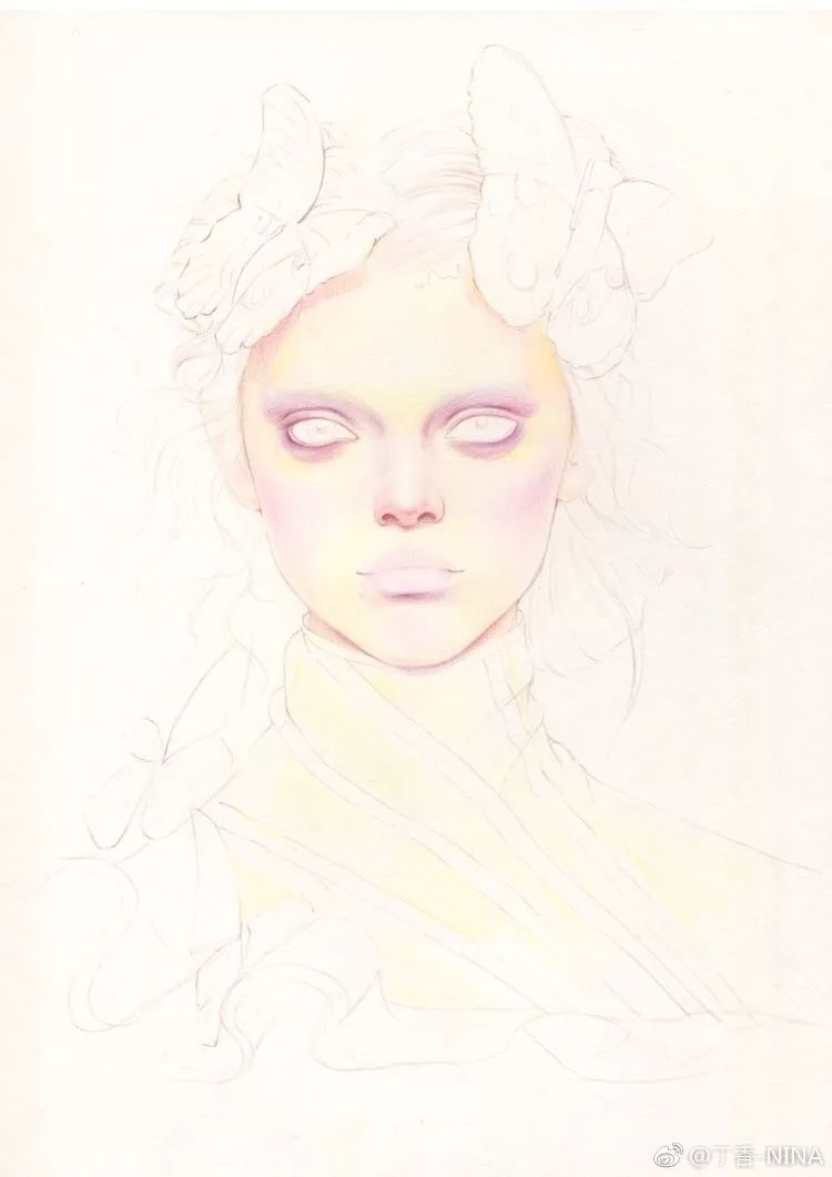 礼服怎么画好看仙气用彩铅,马克笔和彩铅裙子上色教程