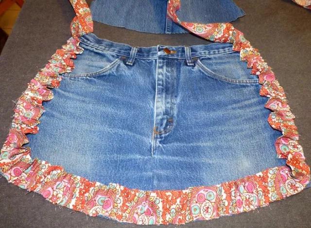 不穿的旧牛仔裤可以做些什么,怎样用旧牛仔裤做全身围裙