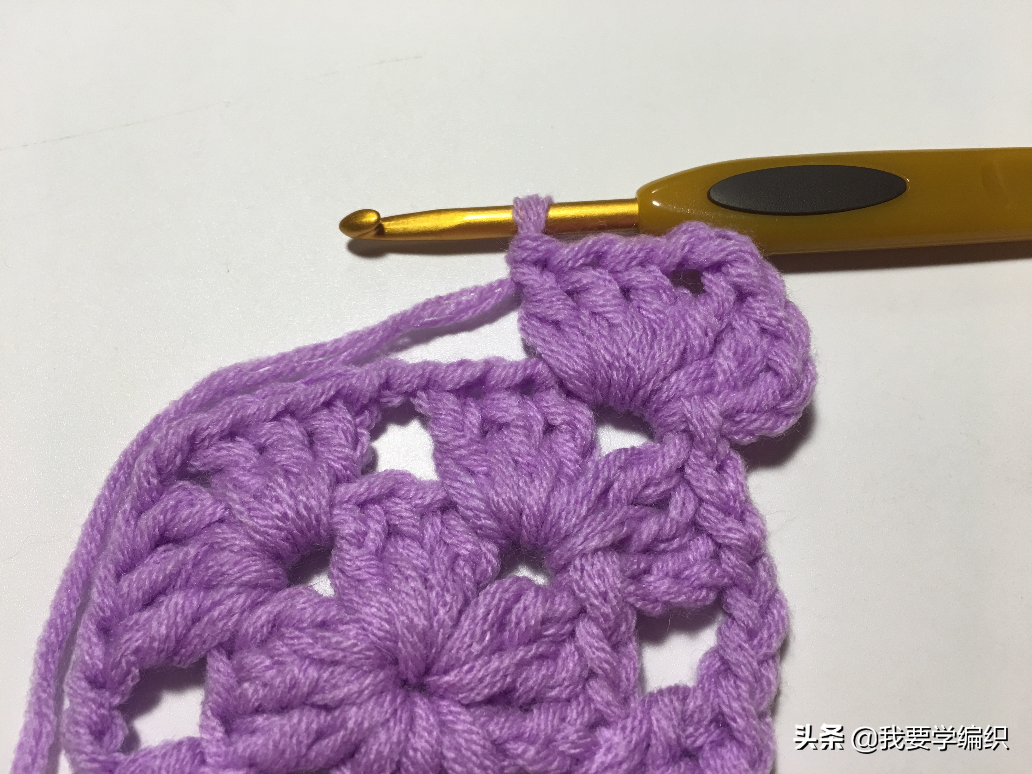 最简单的钩坐垫教程,新手一步一步钩坐垫教程