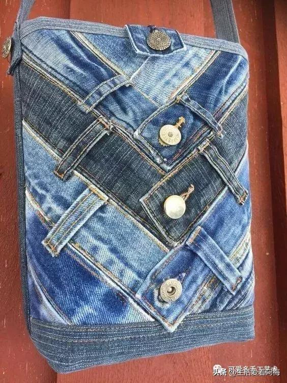 牛仔裤旧物改造手工制作小学生,废旧牛仔裤各种改造图解