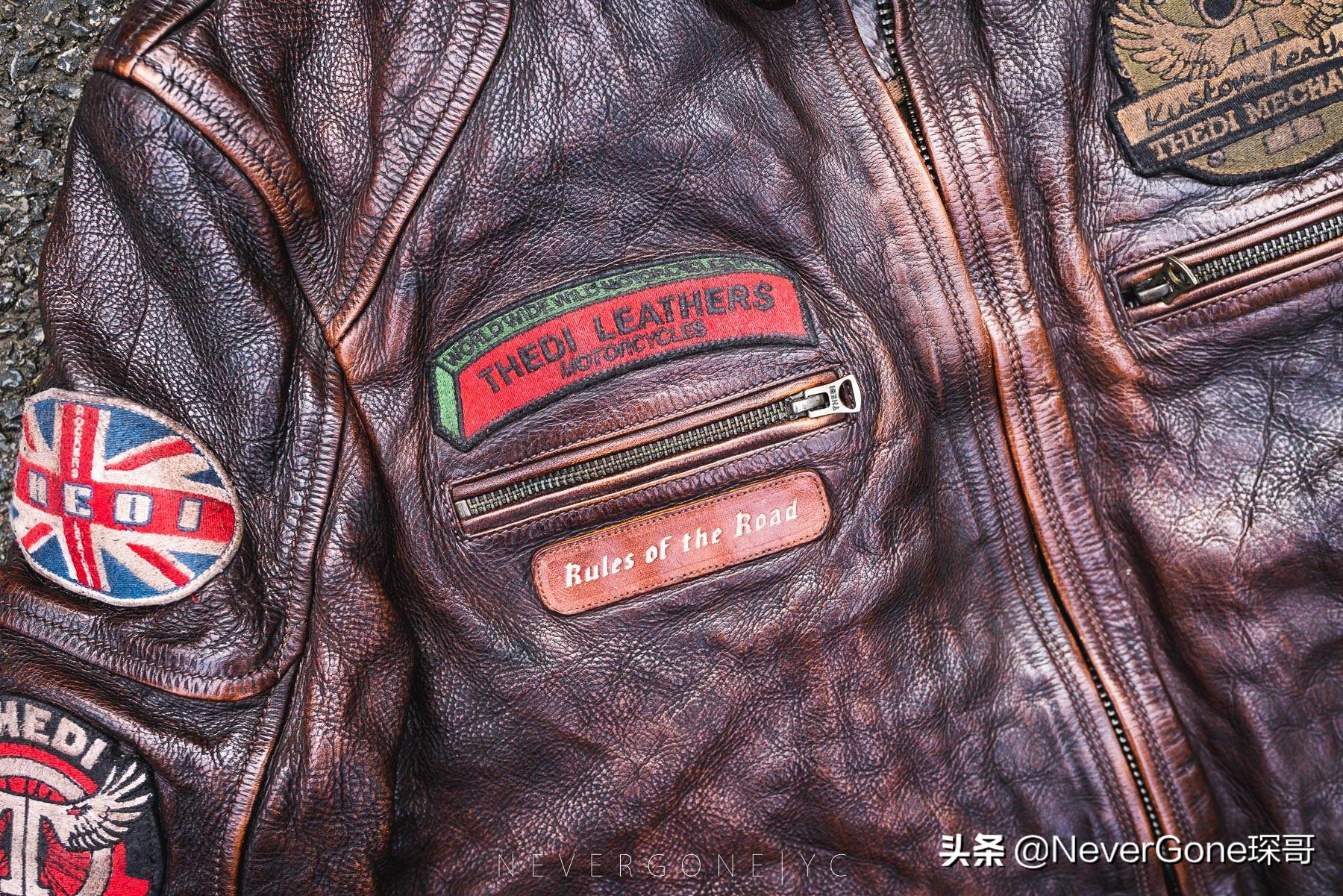 小众棕色短款皮衣,英伦机车皮衣推荐