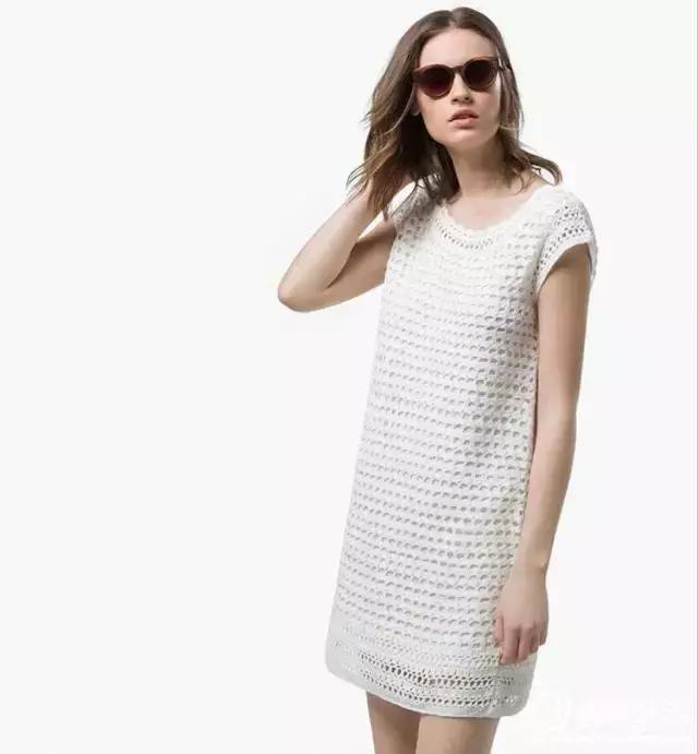 钩针编织女士连衣裙视频图解过程,郁金香钩针连衣裙图案图解