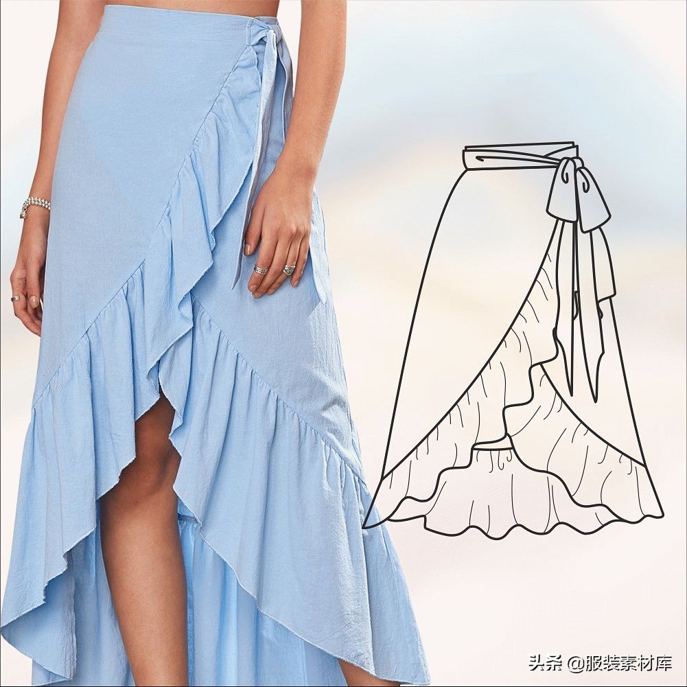 超简单的款式图,时尚法式图纸