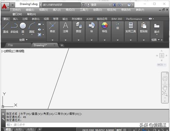 2018cad画图时显示长度角度怎么弄,cad如何画角度的方法