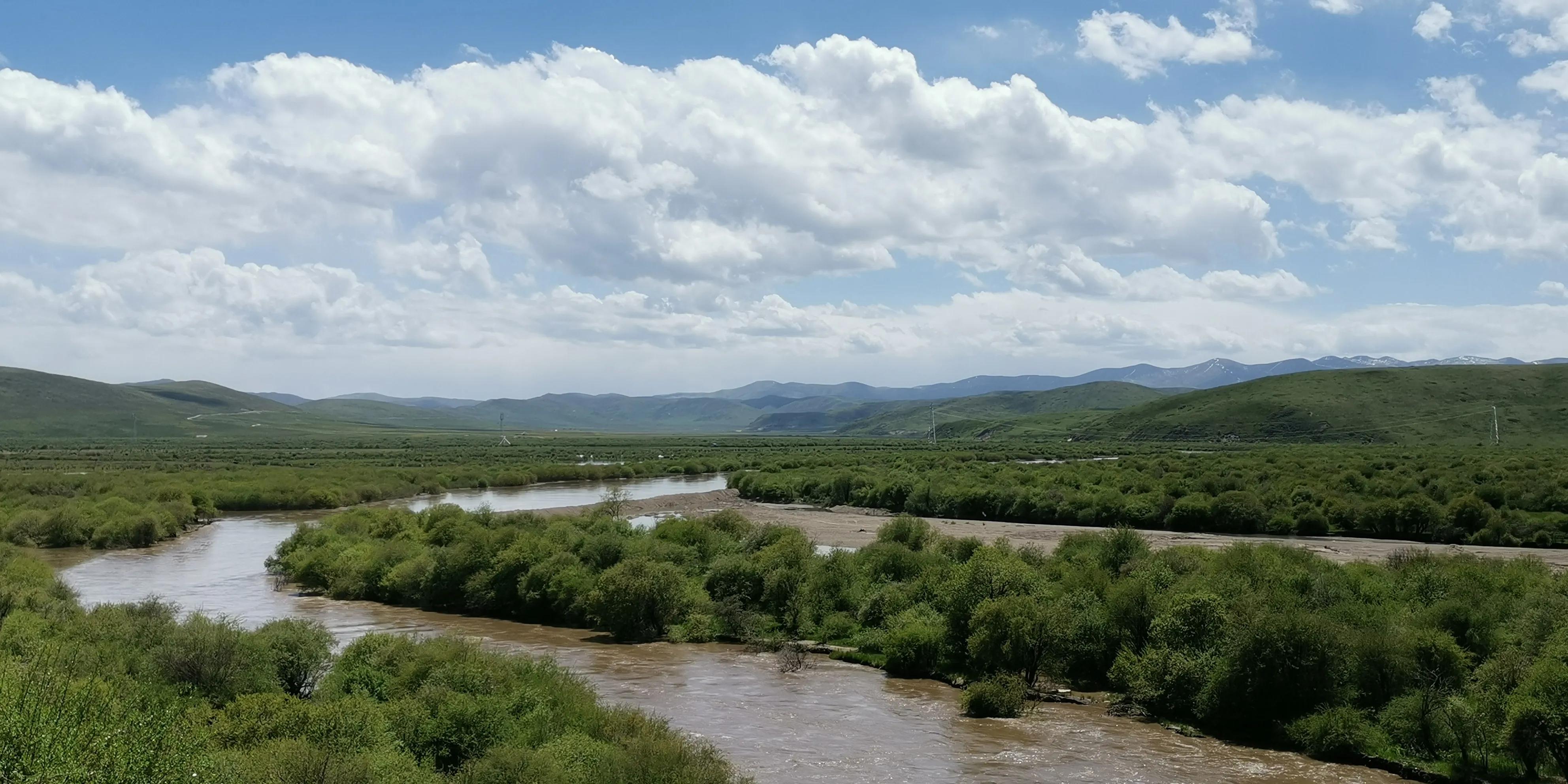 美不胜收的红原大草原,最美蓝天白云大草原