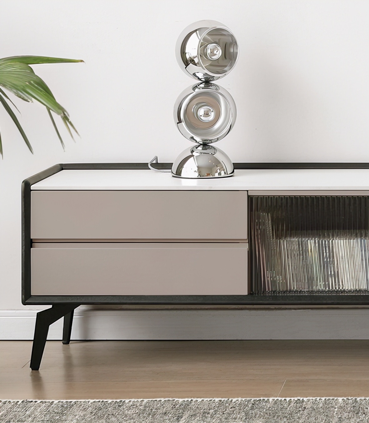 源氏木语岩板茶几电视柜,意式轻奢高端岩板电视柜