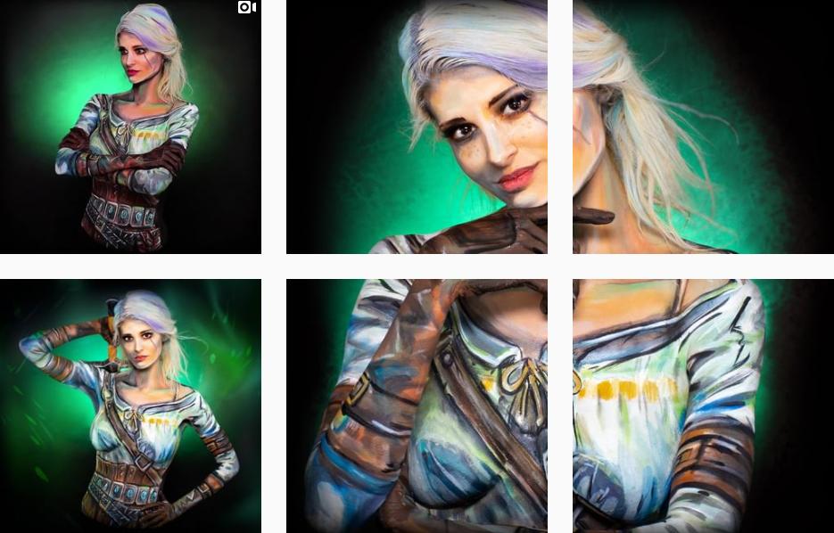 加拿大女孩爱玩人体彩绘，无需特效即把自己变成超级英雄和恶棍