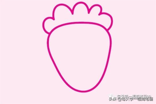 简笔画草莓蛋糕的画法最简单,草莓熊简笔画简单又好看